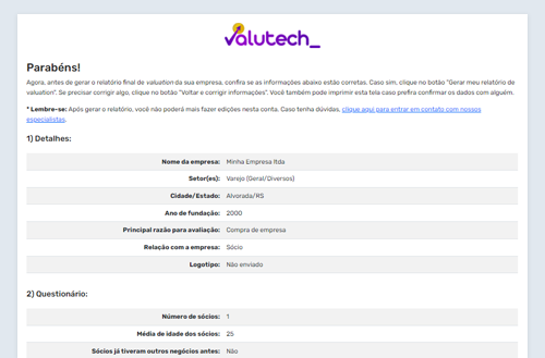 Facilidade e segurança Valutech
